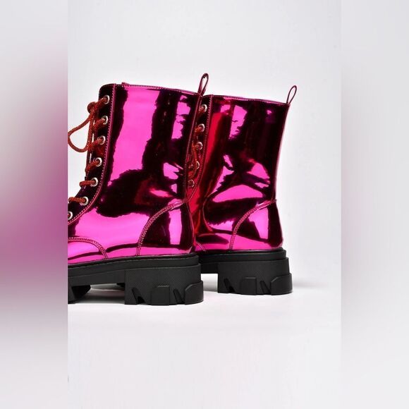 Cape Robbin Nunani Pink Combat Boots - Picture 5 of 5